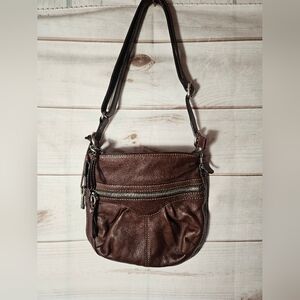 Vintage Fossil Leather Crossbody Handbag